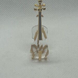 Swarovski Clear Crystal and Gold-tone Violin Figurine